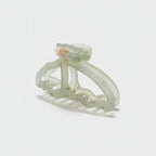 Rose Flower Hair Claw Clip - Clear Green Flower Claw Clip
