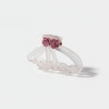 Rose Flower Hair Claw Clip - Transparent Pink Flower Hair Clip
