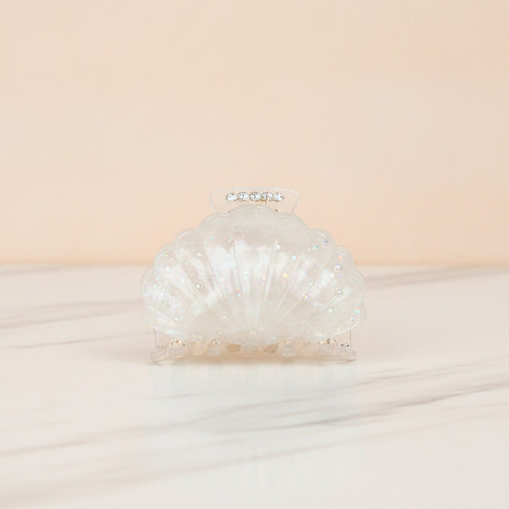 Pearl Beaded Shell Hair Claw Clip – hair accessories (view 2)