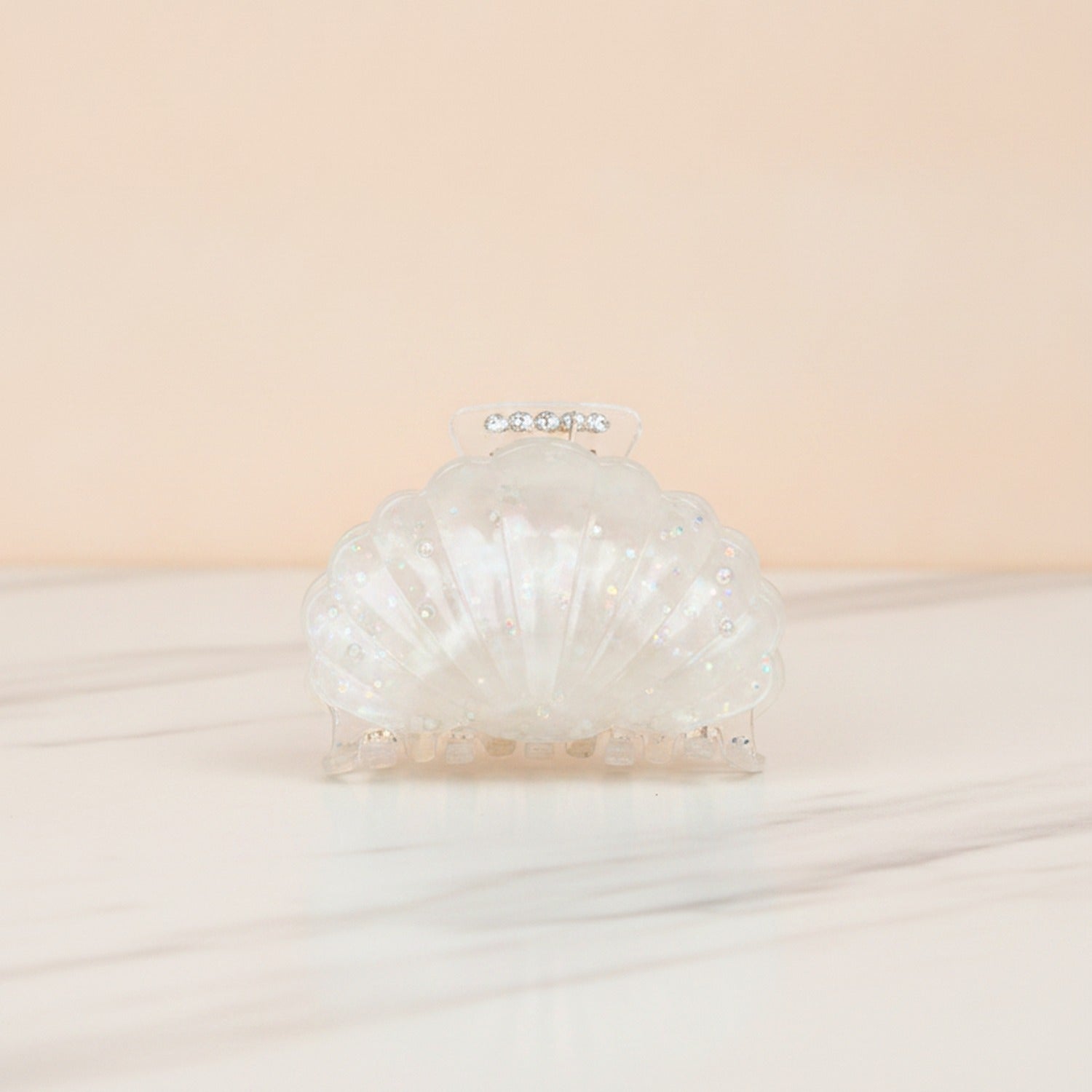 Pearl Beaded Shell Hair Claw Clip