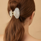 Pearl Beaded Shell Hair Claw Clip – hair accessories (view 3)