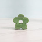 Flower Translucent Hair Claw Clip - Grass Green Flower Claw Clip