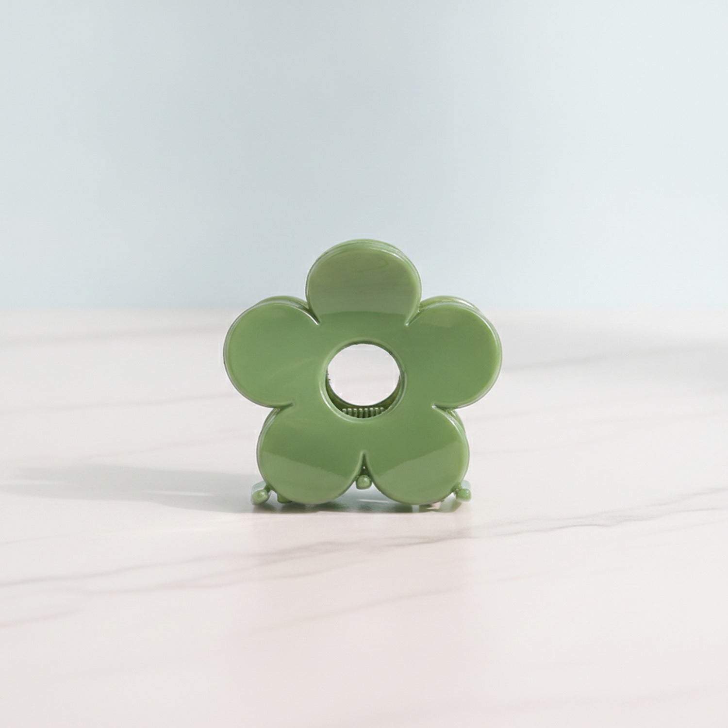 Flower Translucent Hair Claw Clip - Grass Green Flower Claw Clip