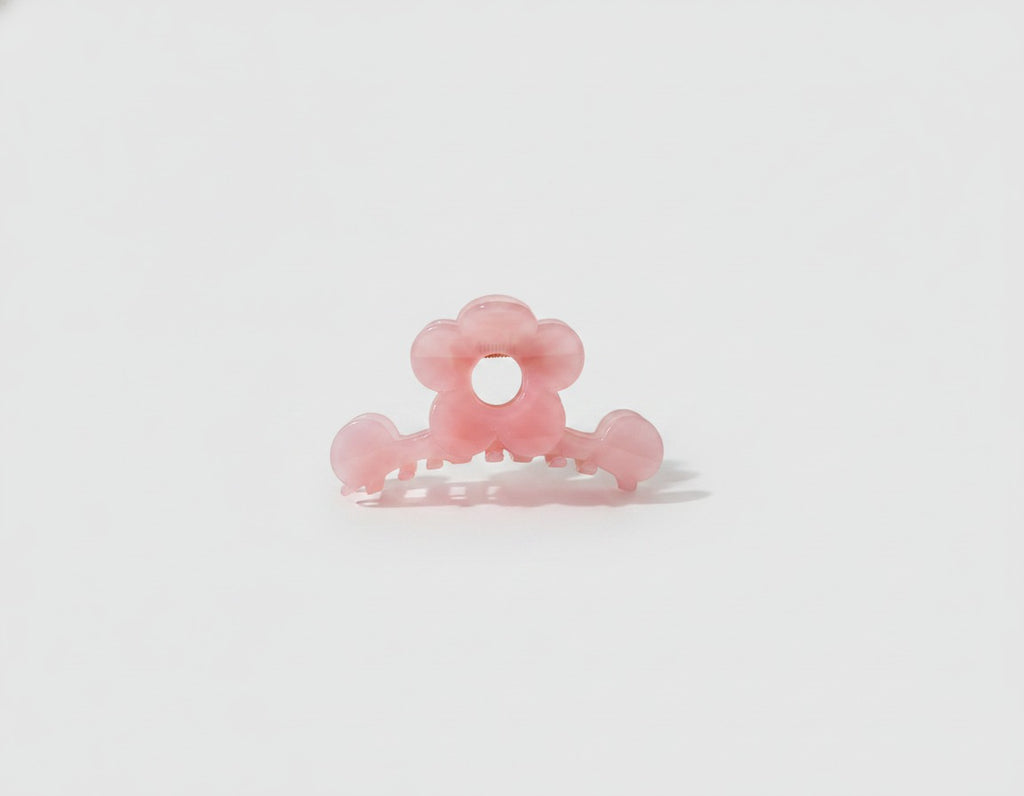Flower Translucent Hair Claw Clip - Soft Pink Flower Claw Clip – hair accessories (view 1)
