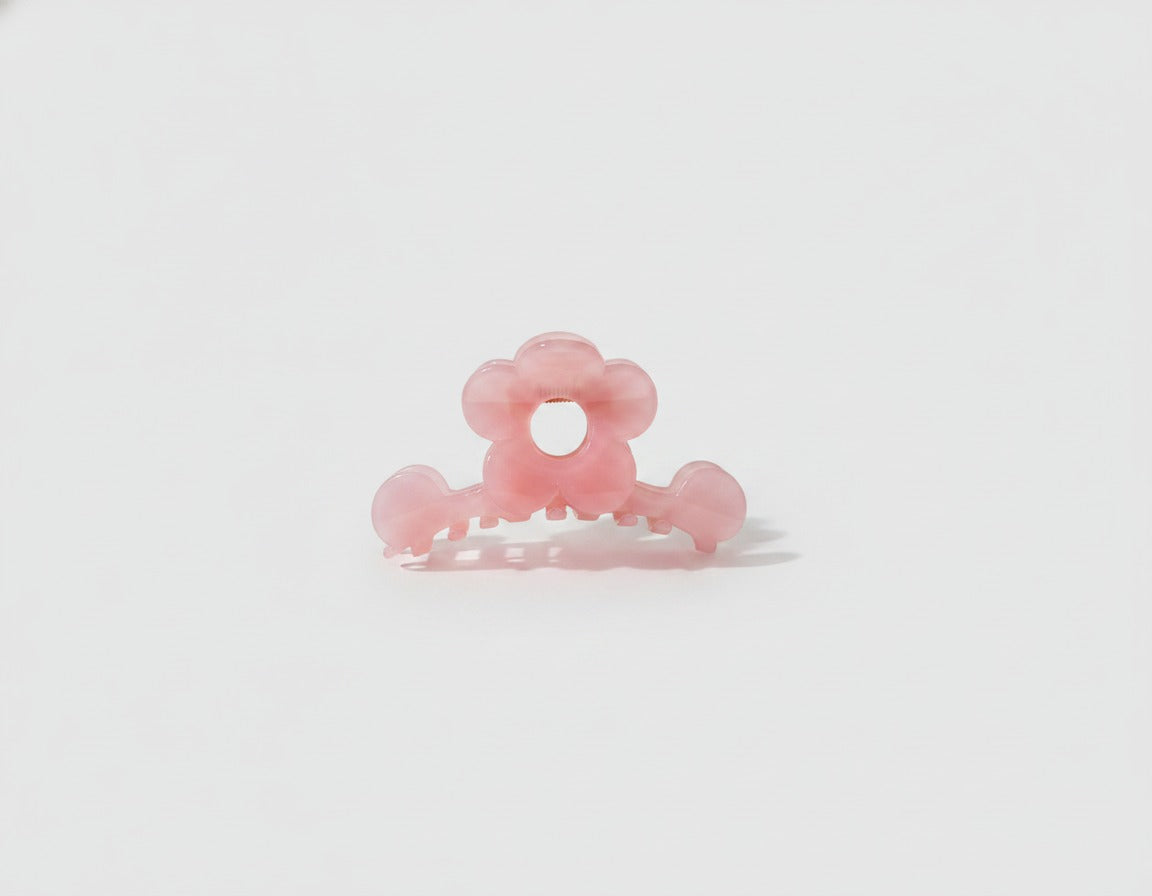 Flower Translucent Hair Claw Clip - Soft Pink Flower Claw Clip