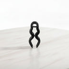 Black Curved Minimalist Hair Claw Clip – hair accessories (view 3)