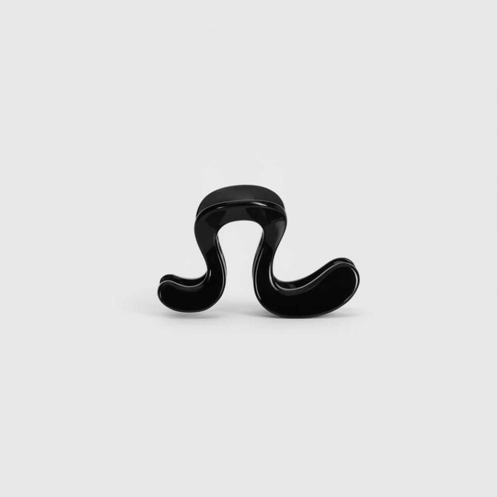 Black Curved Minimalist Hair Claw Clip – hair accessories (view 1)
