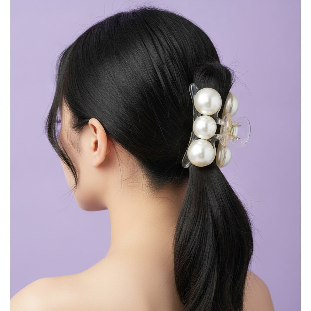 Pearl Butterfly Hair Claw Clip – hair accessories (view 3)