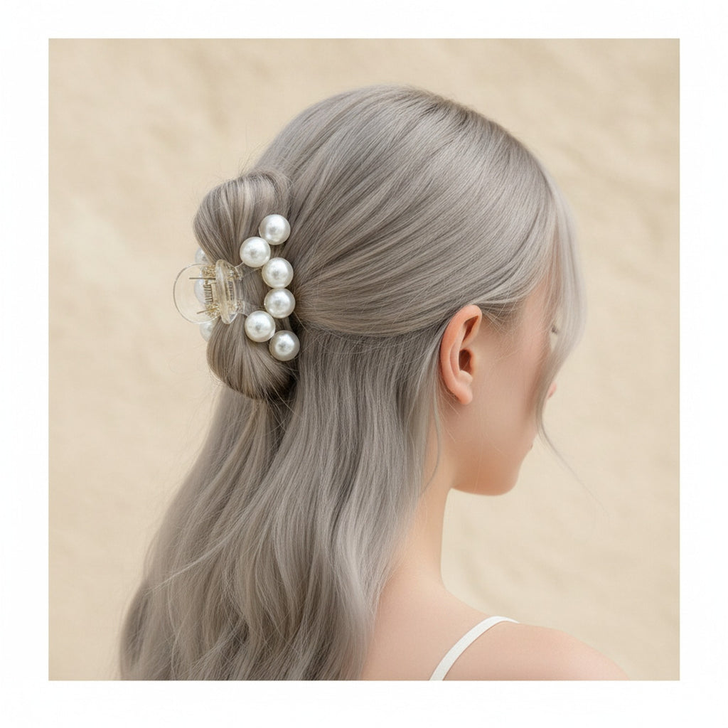 Pearl Beaded Hair Claw Clip – hair accessories (view 3)