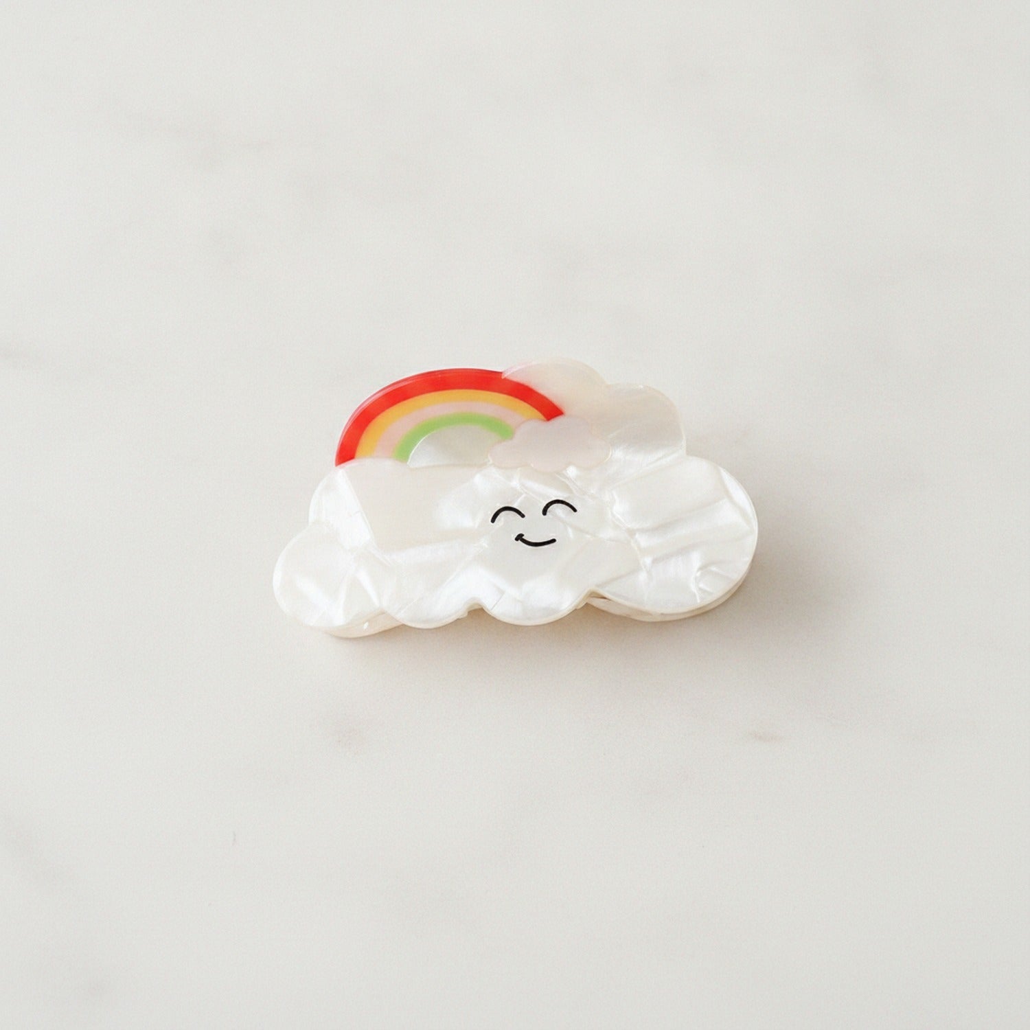 Cloud Pearl Hair Claw Clip - Rainbow 8cm