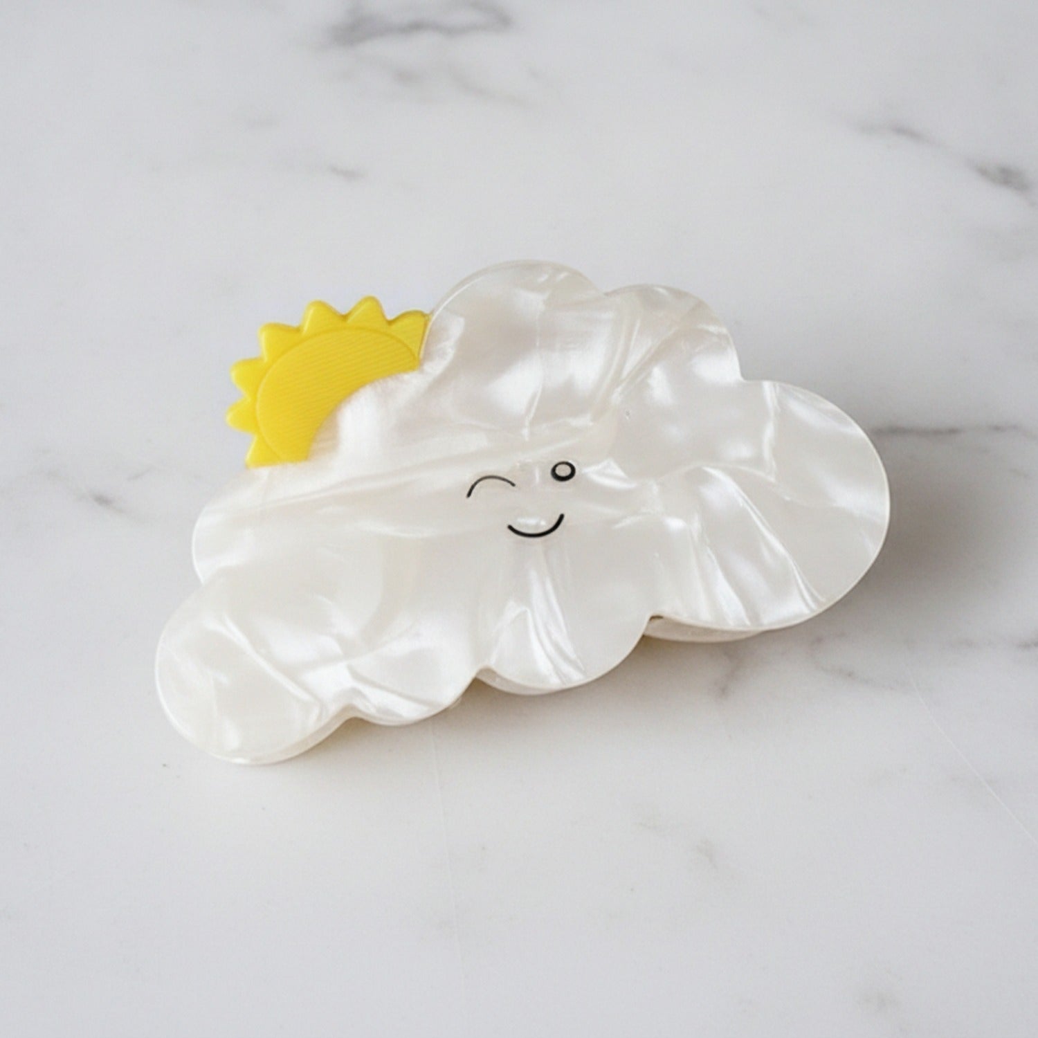 Cloud Pearl Hair Claw Clip - Sun Style - 8cm