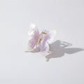 Butterfly Pearl Beaded Hair Claw Clip - Iridescent Purple 8.5cm