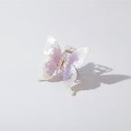 Butterfly Pearl Beaded Hair Claw Clip - Iridescent Purple 8.5cm