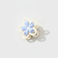 Pearl Beaded Flower Hair Claw - Blue #5