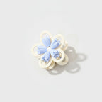 Pearl Beaded Flower Hair Claw - Blue #5