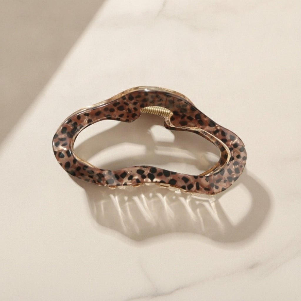 Leopard Print Tortoiseshell Hair Claw Clip - Leopard Print Cloud Claw Clip #3 - Acetate