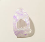 Opalescent Heart Cutout Hair Claw Clip - Mermaid Princess Heart Purple #4 – hair accessories (view 1)