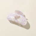 Opalescent Heart Cutout Hair Claw Clip - Mermaid Princess Heart Purple #4