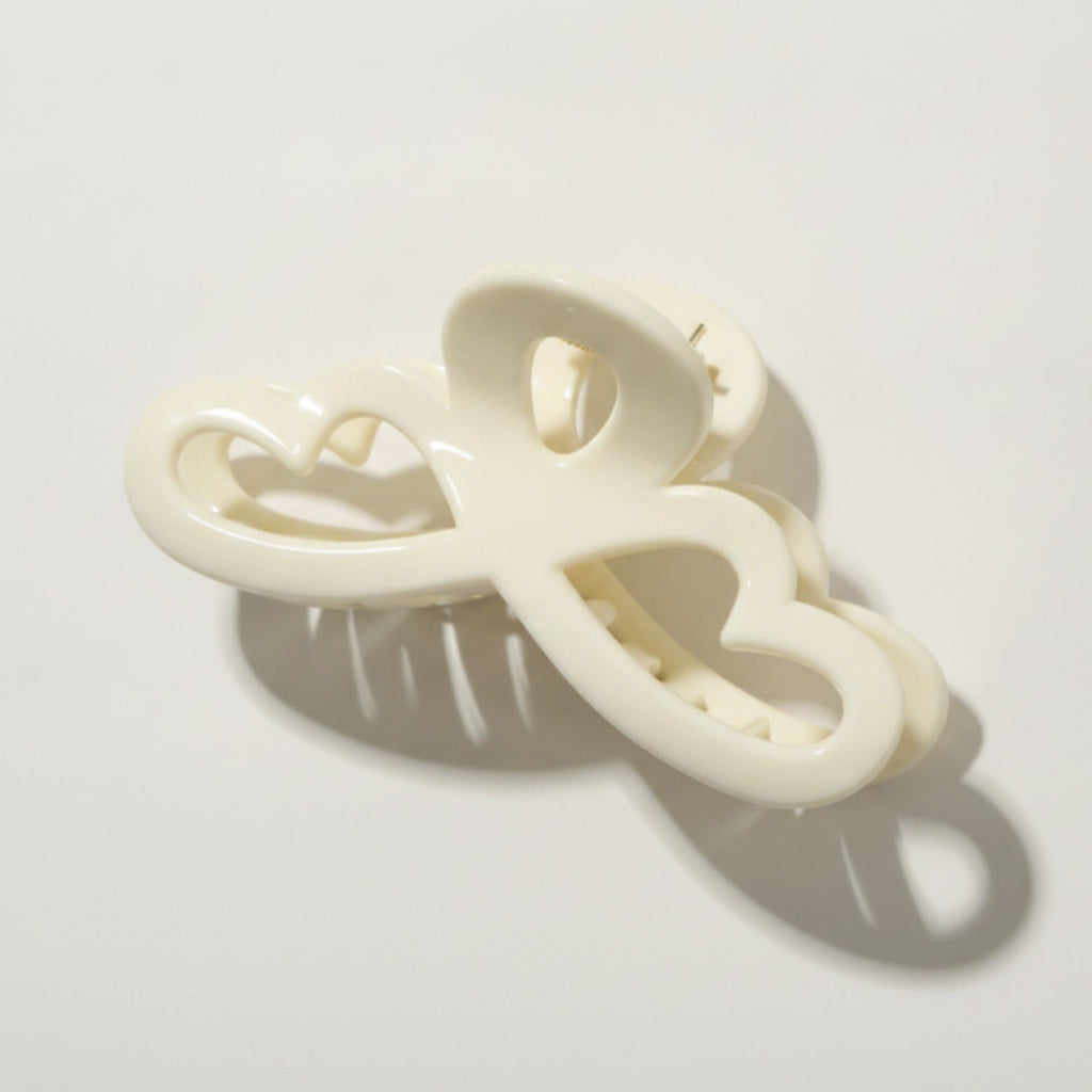 Butterfly Hair Claw Clip - Milk White #1