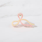 Bow Hair Claw Clip Set - Gradient Pink-Orange #6 – hair accessories (view 2)