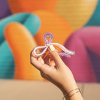 Bow Hair Claw Clip - Ombre Purple Pink – hair accessories (view 3)