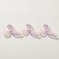 Bow Hair Claw Clip Set - Ombre Purple Pink