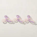 Bow Hair Claw Clip Set - Ombre Purple Pink