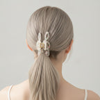 Floral Pink Twisted Hair Claw Clip – hair accessories (view 2)