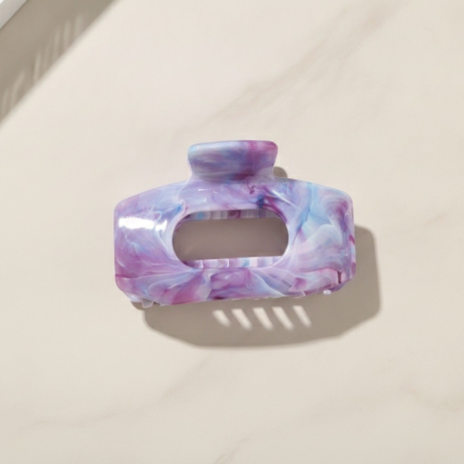 Marble Hair Claw Clip - #8 Deep Purple Marble