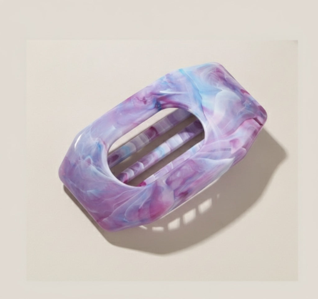 Marble Hair Claw Clip - #8 Deep Purple Marble – hair accessories (view 1)