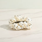 Pearl Hair Claw Clip - Beige Polka Dot #1