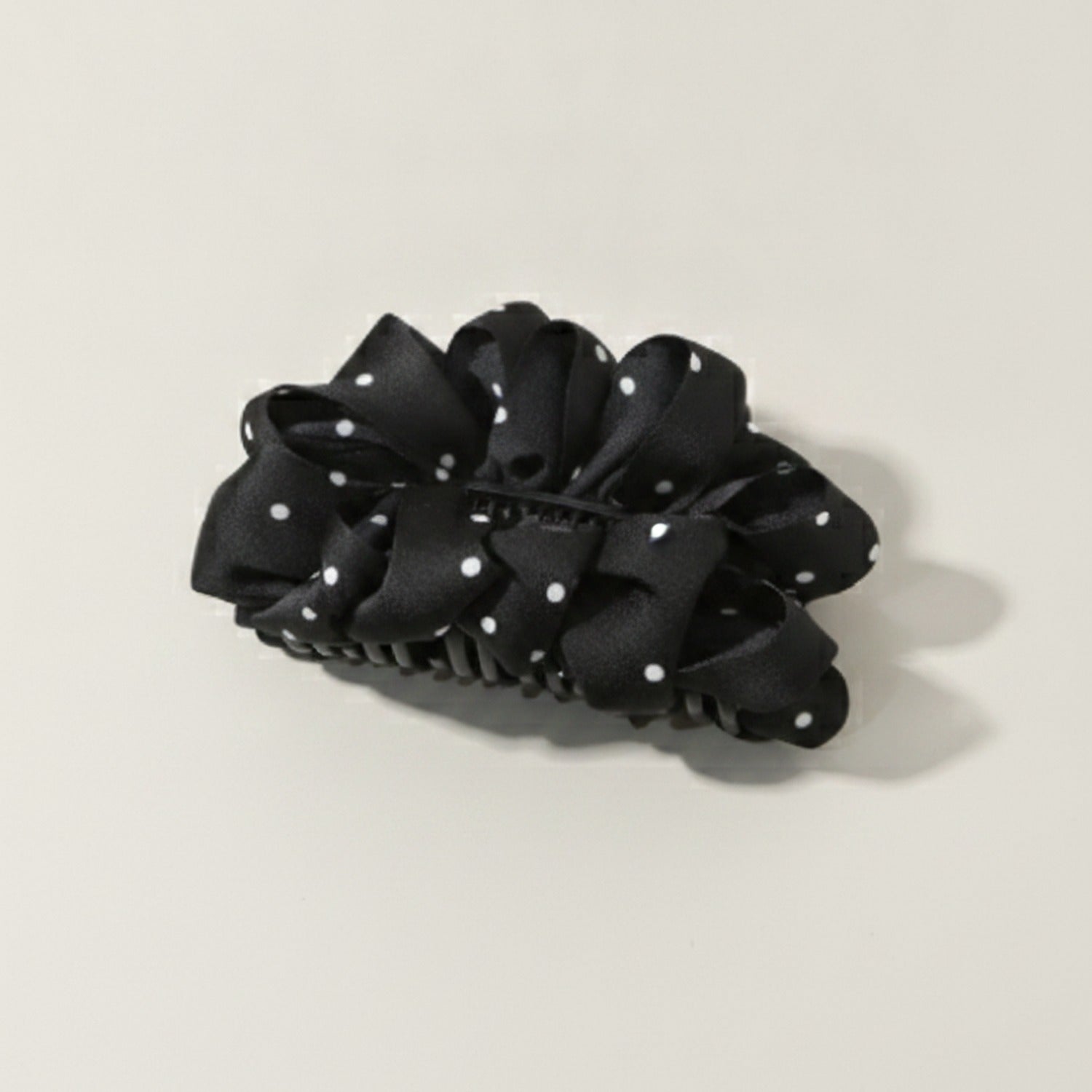 Pearl Hair Claw Clip - Black Polka Dot #2