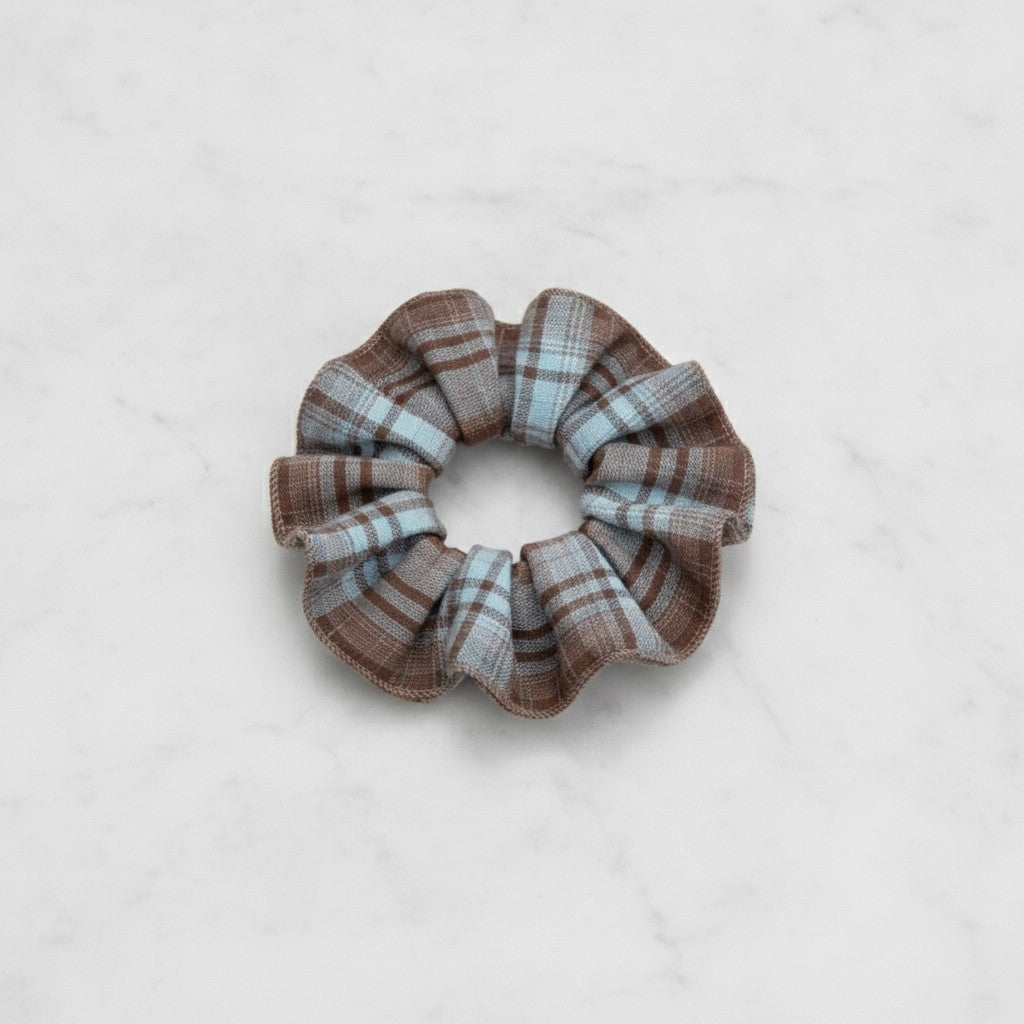 Plaid Hair Claw Clip Scrunchie