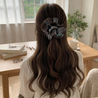 Plaid Hair Claw Clip Scrunchie – hair accessories (view 2)