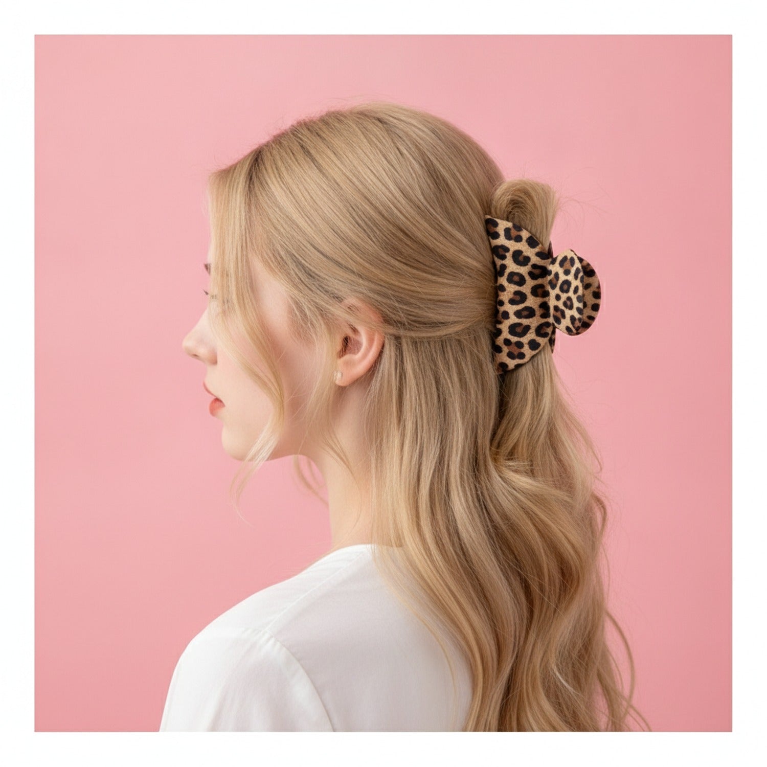 Leopard Print Hair Claw Clip