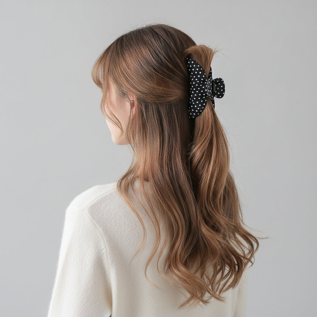 Black Rhinestone Star Hair Claw Clip – hair accessories (view 2)