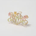 Floral Pearl Hair Claw Clip - Floral