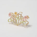 Floral Pearl Hair Claw Clip - Floral