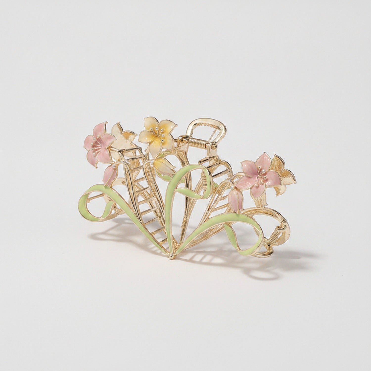 Floral Pearl Hair Claw Clip - Floral