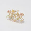 Floral Pearl Hair Claw Clip - Light Purple