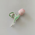 Tulip Pearl Hair Claw Clip - Pink Tulip