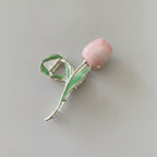 Tulip Pearl Hair Claw Clip - Pink Tulip