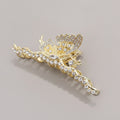 Gold Butterfly Rhinestone Hair Claw Clip – hair accessories (view 1)