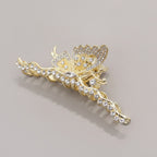 Gold Butterfly Rhinestone Hair Claw Clip – hair accessories (view 1)
