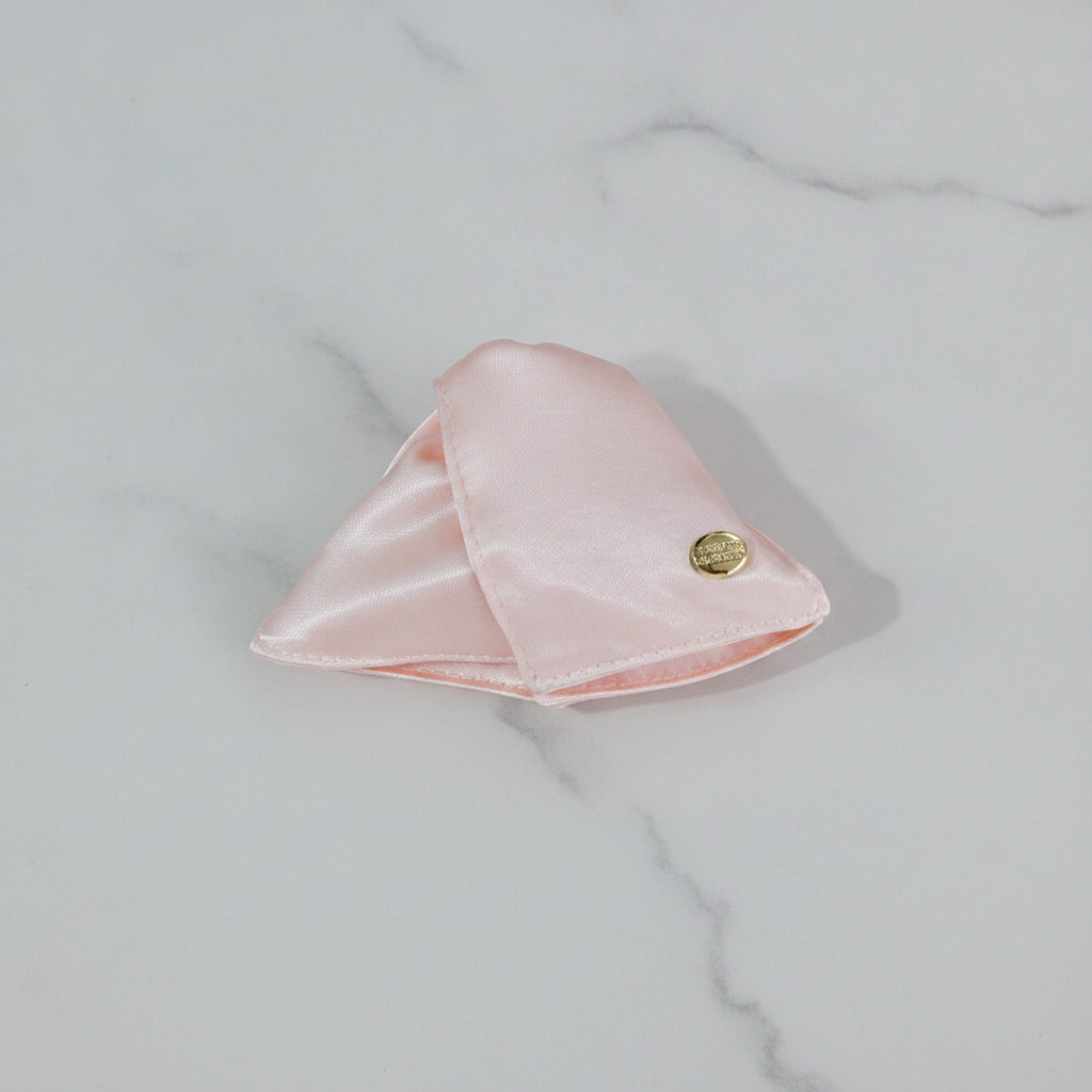 Pink Velvet Hair Claw With Gold Charm – hair accessories (view 2)