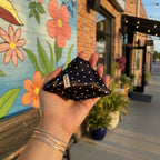 Black Polka Dot Velvet Hair Claw Clip – hair accessories (view 3)