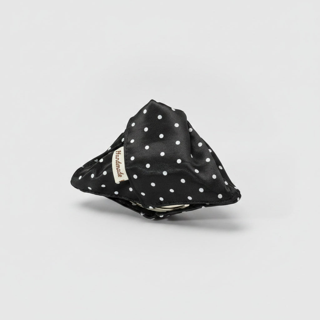 Black Polka Dot Velvet Hair Claw Clip – hair accessories (view 1)
