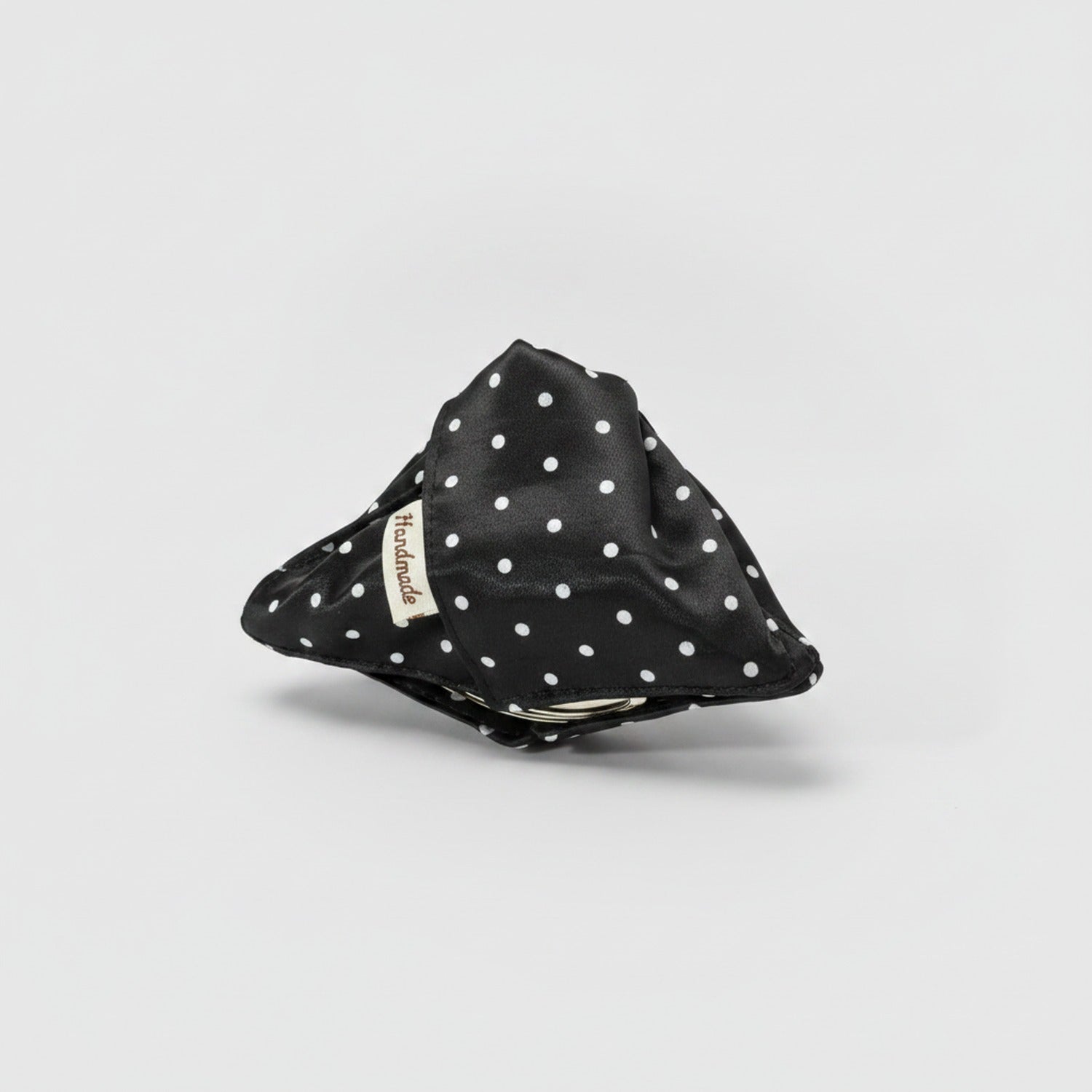 Black Polka Dot Velvet Hair Claw Clip