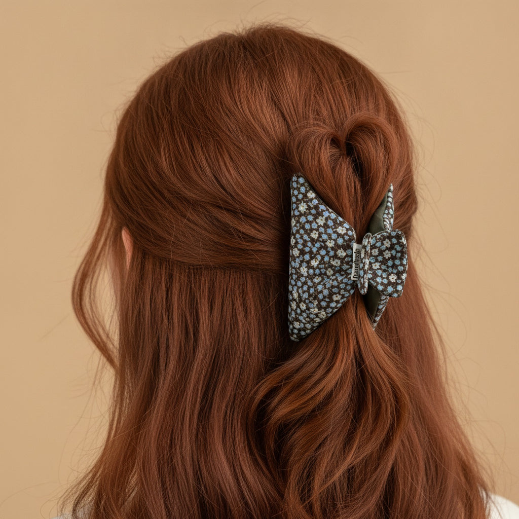 Floral Claw Hair Clip - Blue Blossom – hair accessories (view 2)