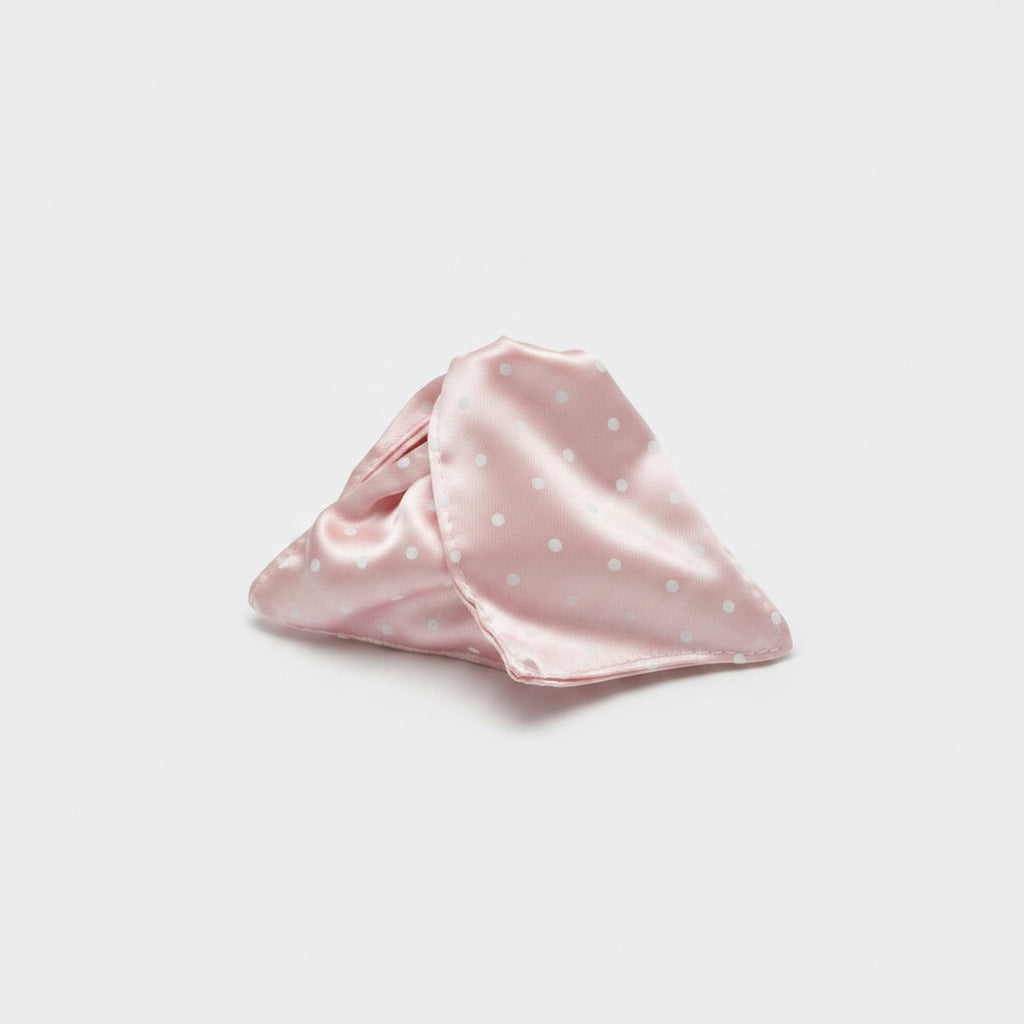 Mauve Polka Dot Velvet Hair Claw – hair accessories (view 1)
